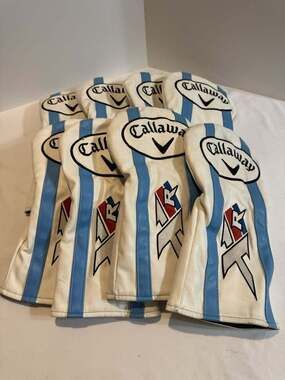 Callaway Golf Ladies XR Blue & White Golf Driver Headcover 12" Lot Of 8 Fair